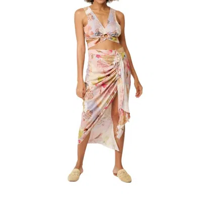 Z & L Sandbar Skirt In Beige Multi In Multi