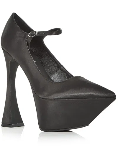 Jeffrey Campbell Siouxsie-m Womens Padded Insole Satin Ankle Strap In Multi