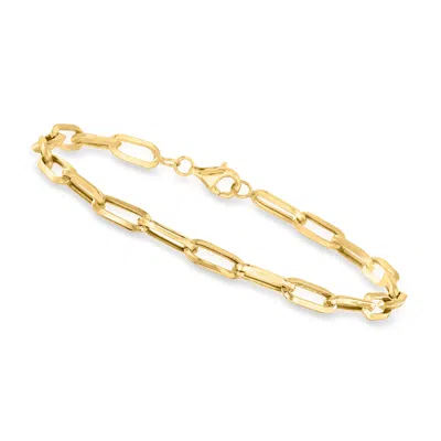 Canaria Fine Jewelry Canaria 10kt Yellow Gold Paper Clip Link Bracelet In Multi