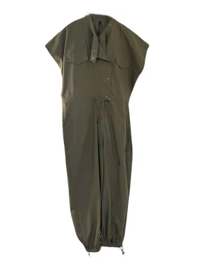 Beulahstyle Utility Jumpsuit In Olive In Multi