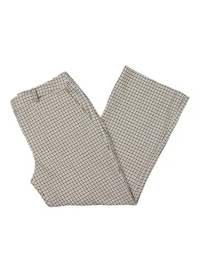 Karl Lagerfeld Womens Houndstooth Cropped Dress Pants In Multi