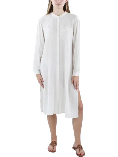Eileen Fisher Womens Silk Tunic Top In Multi