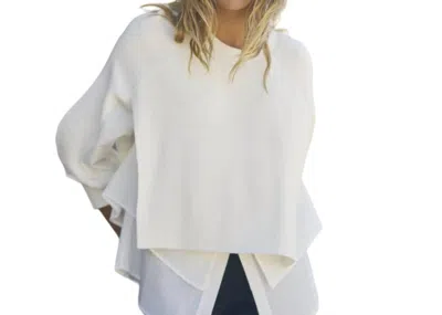 Nu Denmark Tulipa Blouse Long Knit In Creme In Multi