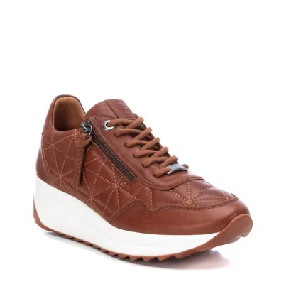 Xti Women's Leather Sneakers In Camel In Multi