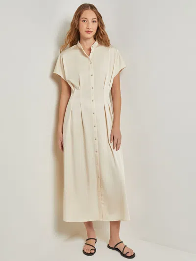 Misook Midi Fit & Flare Dress - Dolman Sleeve Woven In Multi