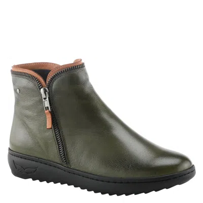 Spring Step Shoes Women's Zipit Boot In Olive Green In Multi