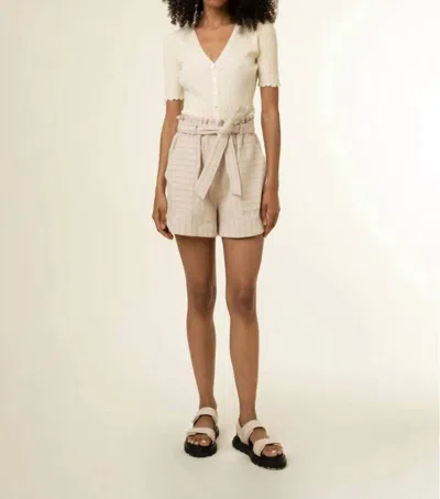 Frnch Dalhia Shorts In Creme In Multi