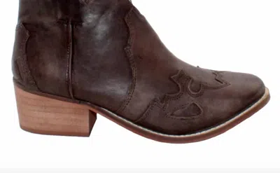 Volatile Drexel Genuine Leather Bootie In Khaki In Multi