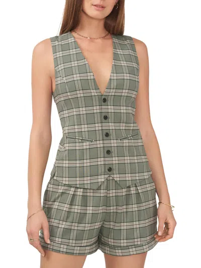 1.state Summer Plaid Vest In Multi