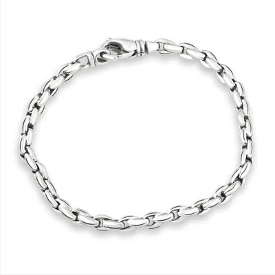 Pompeii3 Men's 14k Gold (17gram) Or Platinum (31gram) 4.5mm Link Bracelet 8.5" In Multi