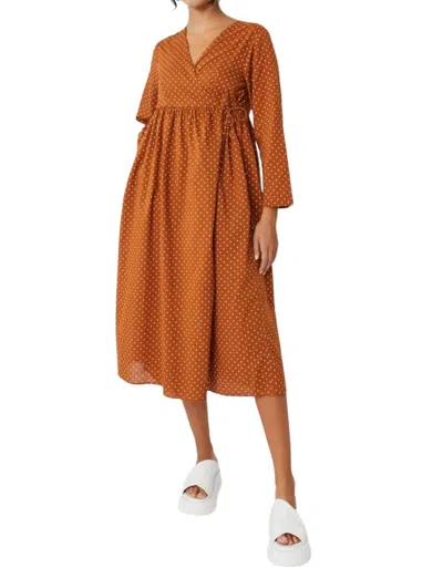 Matta Symi Hera Dress In Caramel In Multi