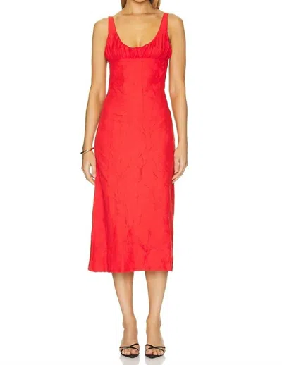 The Line By K Julieta Dress In Cherry Red In Multi