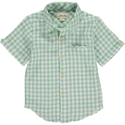 Me & Henry Men's Penzance Short Sleeve Shirt In Green Plaid In Multi