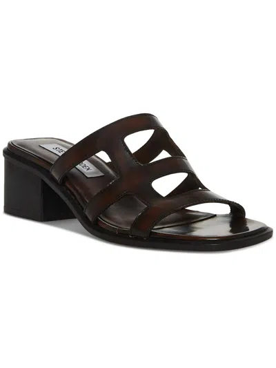 Steve Madden Princess Womens Leather Slip On Heels In Multi