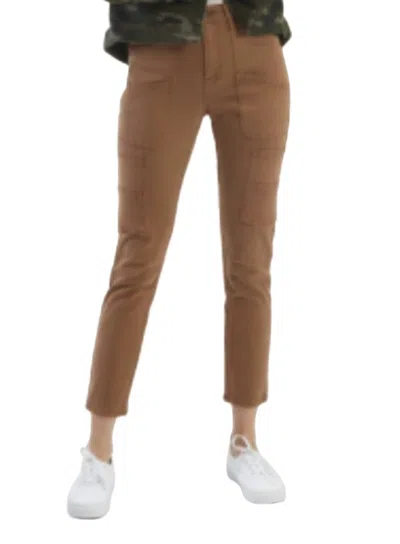 Oat New York Mid-rise Carpenter Skinny Ankle Pant In Toffee In Multi