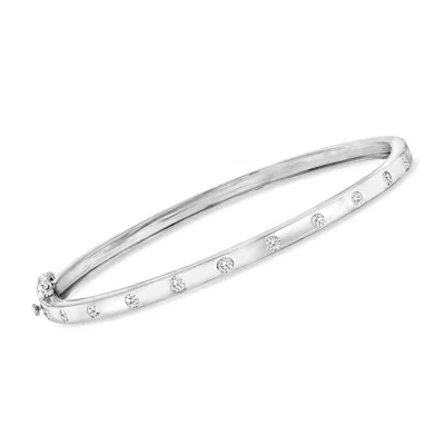 Rs Pure Ross-simons Diamond Bangle Bracelet In Sterling Silver In Multi