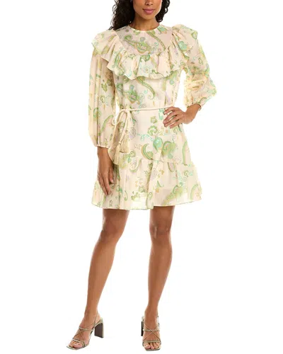 Beulah Belted Mini Dress In Multi
