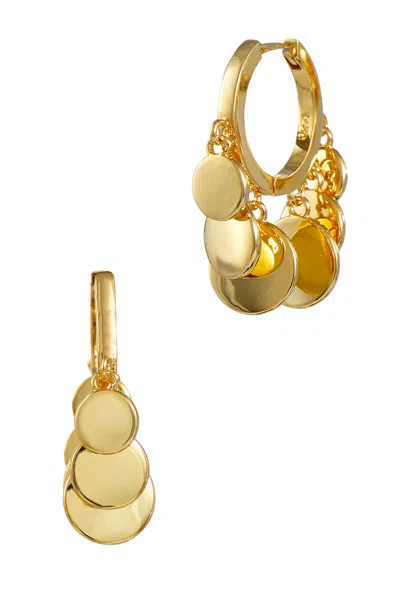 Savvy Cie Jewels 18k Gold Over Sterling Hoop In Yellow