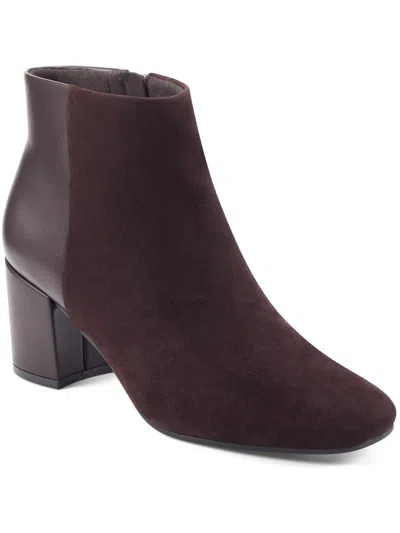 Easy Spirit Tamara Womens Leather Zip-up Ankle Boots In Multi