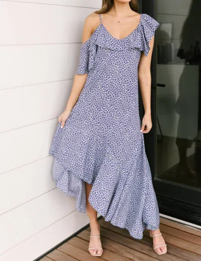 Ces Femme C'est La Vie Dress In Blue/leopard In Multi