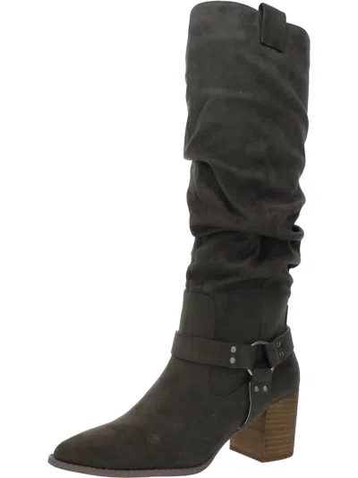 Dolce Vita Tamlin Womens Pointed Toe Block Heel Knee-high Boots In Multi