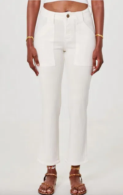 Lola Jeans Dana High Rise Slim Jeans In Ivory In Multi