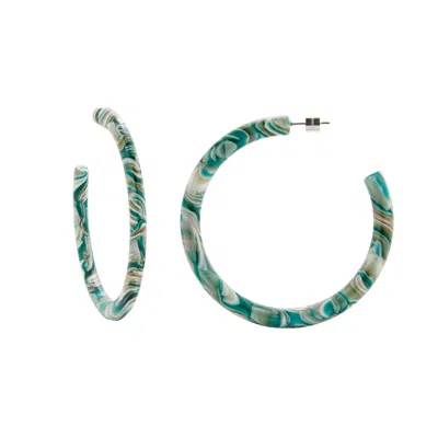 Machete Bold Hoops In Stromanthe In Beige