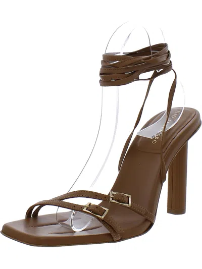 Ilio Smeraldo Maeve Womens Leather Buckle Ankle Strap In Multi