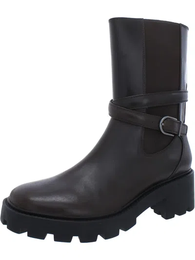 Sarto Franco Sarto A Emerson Womens Leather Lug Sole Ankle Boots In Multi