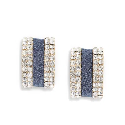Sohi Gold Plated Designer Stone Party Hoop Earring For Women In Multi