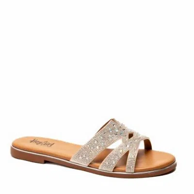 Corkys Footwear Women's Flair Flat Sandals In Clear Crystal In Multi