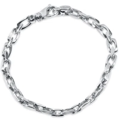 Pompeii3 Men's Link 14k Gold (17gram) Or Platinum (27gram) 5.5mm Bracelet 8.5" In Multi