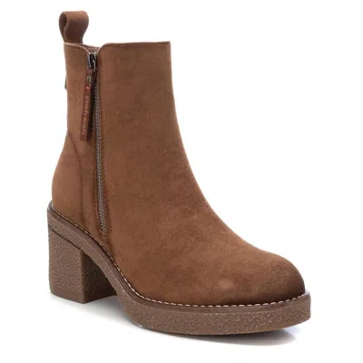 Shop Xti Women's Suede Booties In Camel In Multi