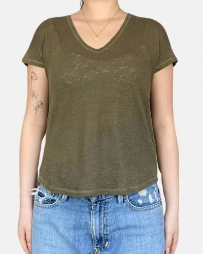 Hartford Tomio Knit Tshirt In Army In Multi