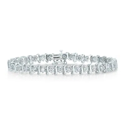 Vir Jewels 8 Cttw I1 Clarity Igi Certified Diamond Bracelet 14k White Gold S-link 7 Inch In White
