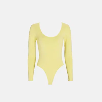 Ronny Kobo Women's Lauren Knit Bodysuit In Butter In Multi