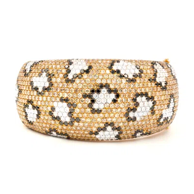 Diana M. 18 Kt Rose Gold Diamond Bangle In Multi