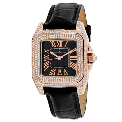 Christian Van Sant Women's Black Dial Watch In Black