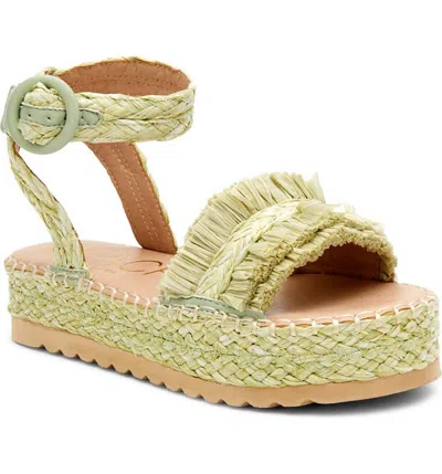 Matisse Seashore Espadrille Sandal In Lime In Multi