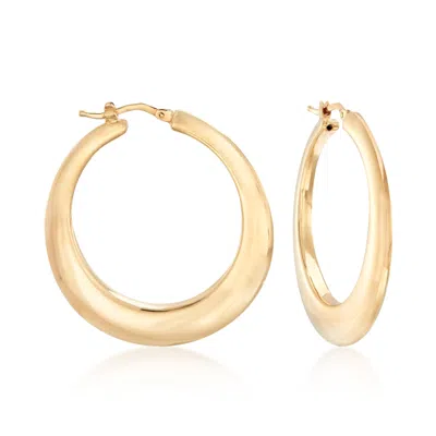 Ross-simons Italian 14kt Yellow Gold Graduated Hoop Earrings In Yellow