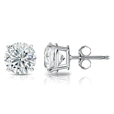 Diana M. 14k White Gold 0.50ct Diamond Stud Earrings In White