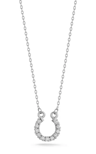 Ember Fine Jewelry 14k 0.08 Ct. Tw. Diamond Horseshoe Necklace In Multi