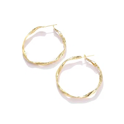 Sohi Women Gold Plated Designer Hoop Earring In Gold