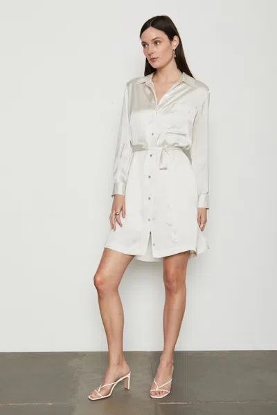 Bailey44 Kalia Mini Shirt Dress In Crã¨me In Multi