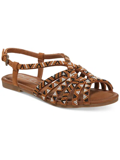 Zodiac Womens Faux Suede Open Toe Flatform Sandals In Multi