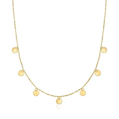 Rs Pure Ross-simons Italian 14kt Yellow Gold Multi-circle Necklace In Multi