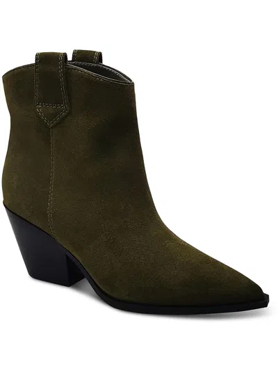 Kenneth Cole New York Kara Womens Suede Pointed Toe Ankle Boots In Multi