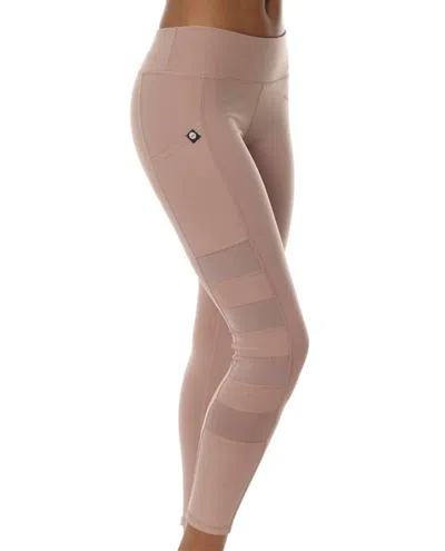 X By Gottex High Waisted Mesh Sides Legging With Pocket In Pink In Pink