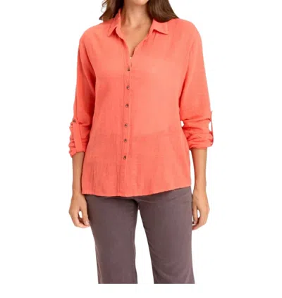 XCVI PORTER BLOUSE IN PAPAYA 