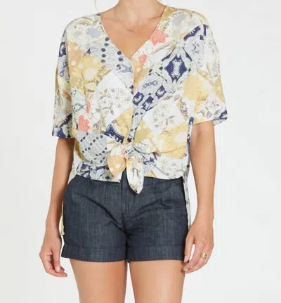 Dear John Denim Betty Patchwork Boho Top In Multi Print In Multi